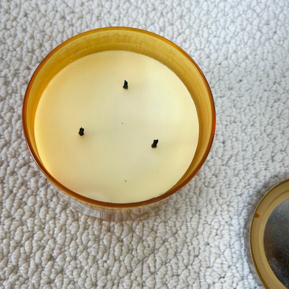 White Barn Bath & Body Works Limoncello Scent 3-Wick Jar Candle Wicks Burned 1x - Picture 2 of 6